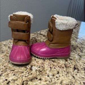 GAP Kids Brown and Pink Boots
